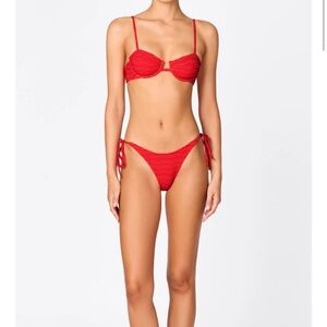 Triangl Bikini Red Mala- Mato Size M Top and S Bottom